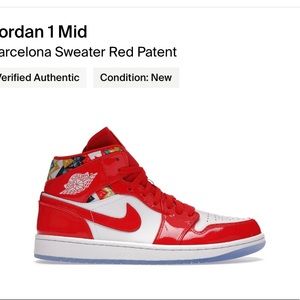 Red Jordan 1 Barcelona